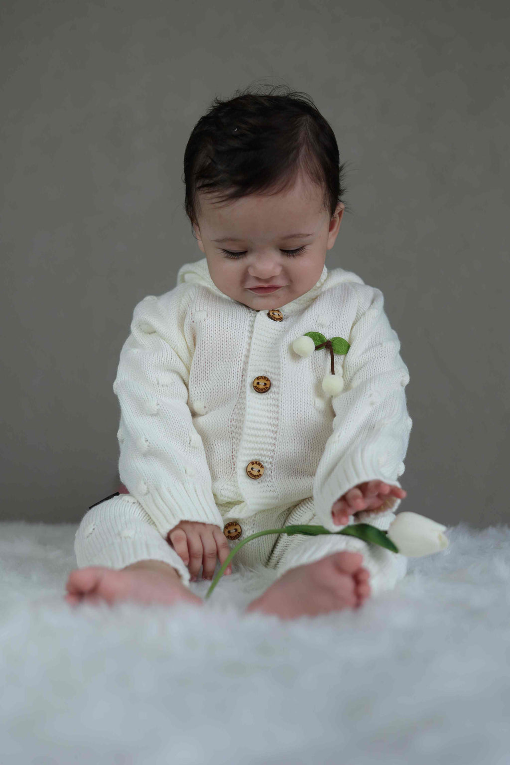 Snow Cherry Knitted Winter Jumpsuit
