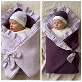 Amour Lavande Reversible Baby Drape Set