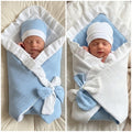 Powder Blue Heirloom Reversible Muslin Drape Set
