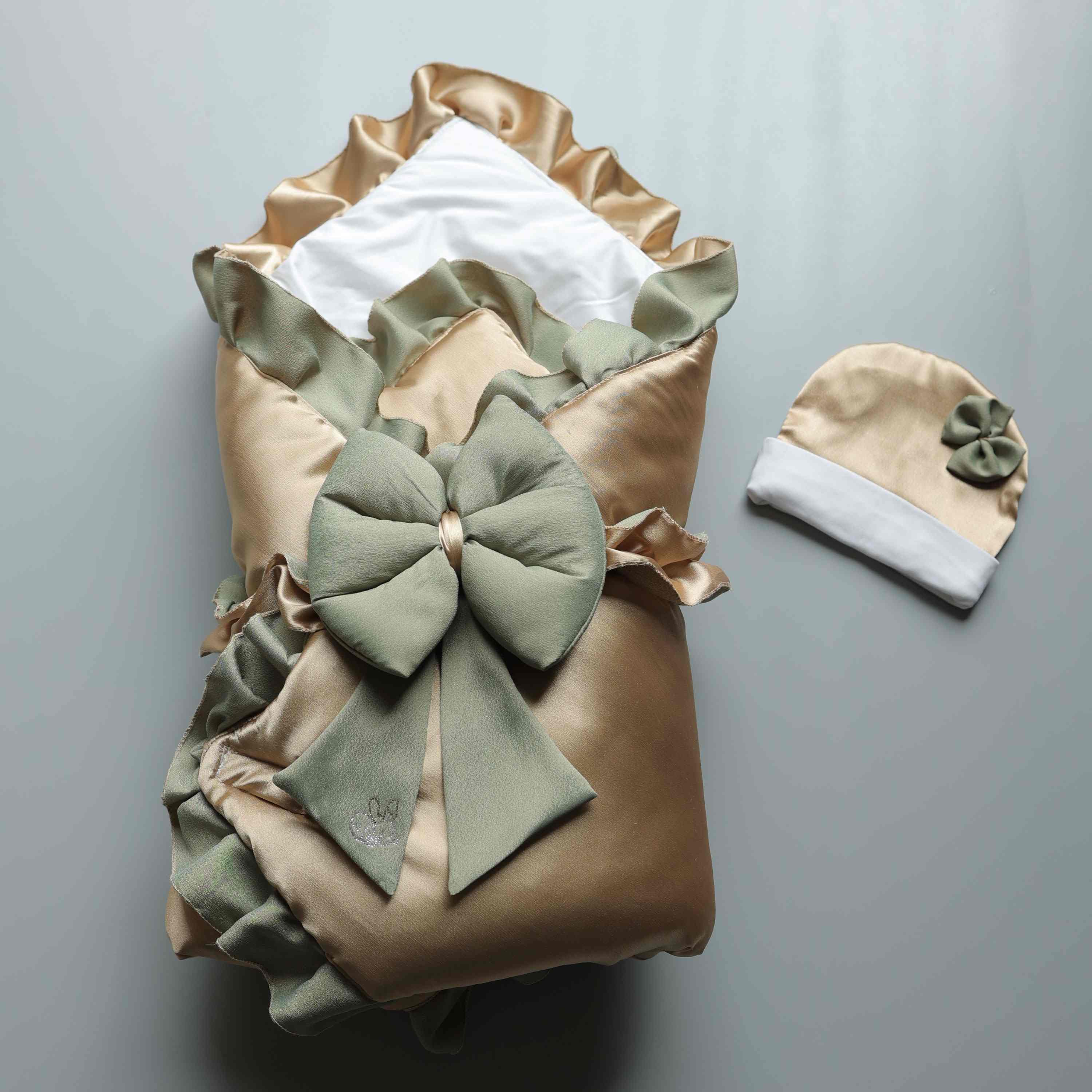 Olive Gold Luxe Drape Set