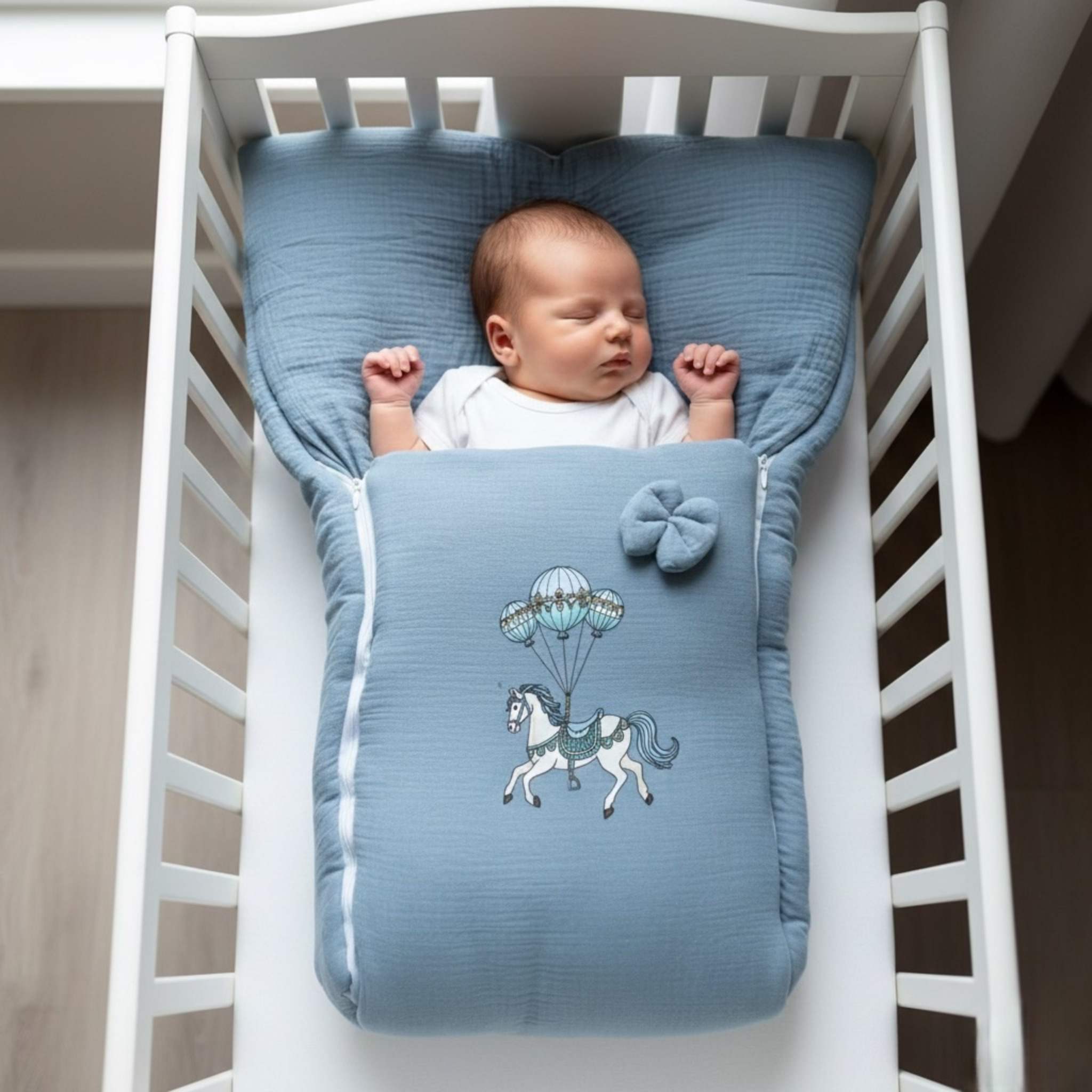 Sky Carousel Muslin Sleeping Bag