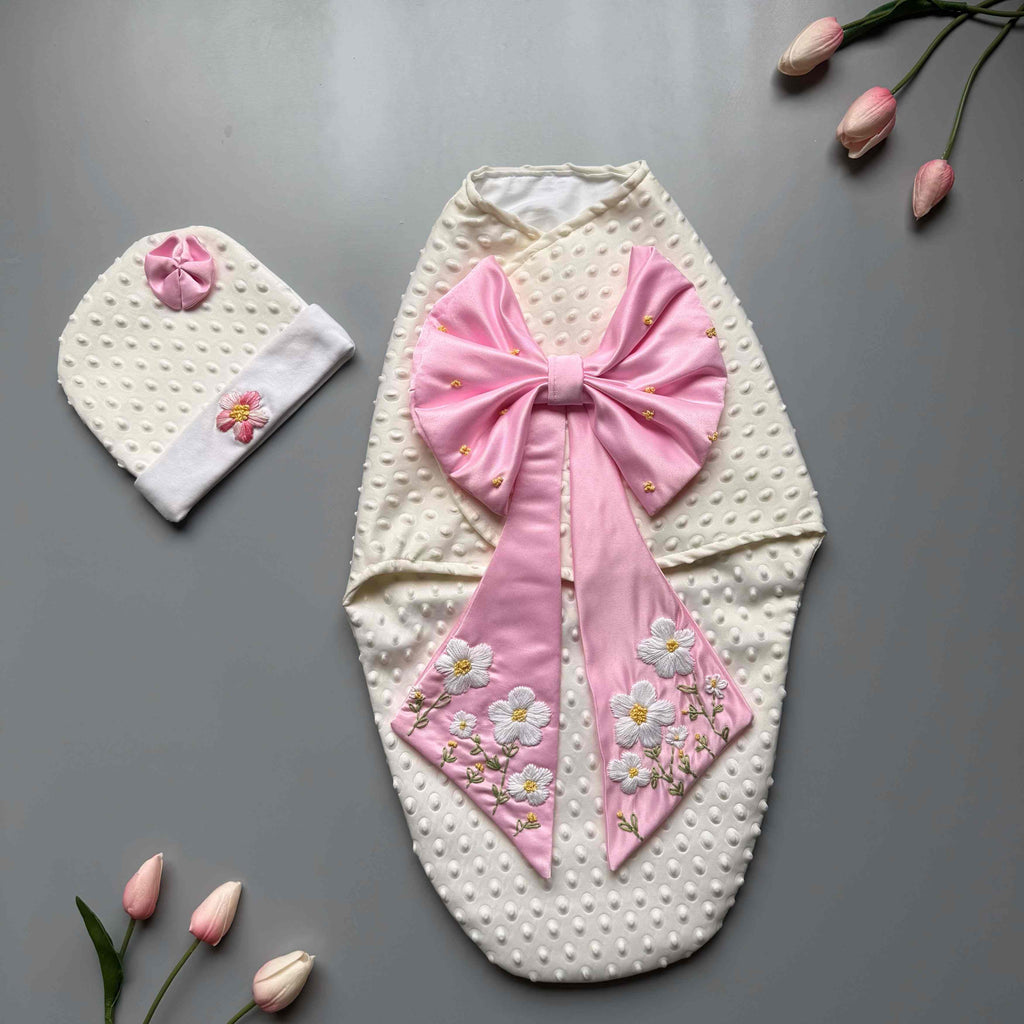 Blush Blossom Swaddle Set