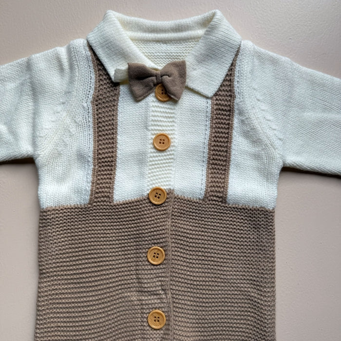 Little Gentleman Knit Romper