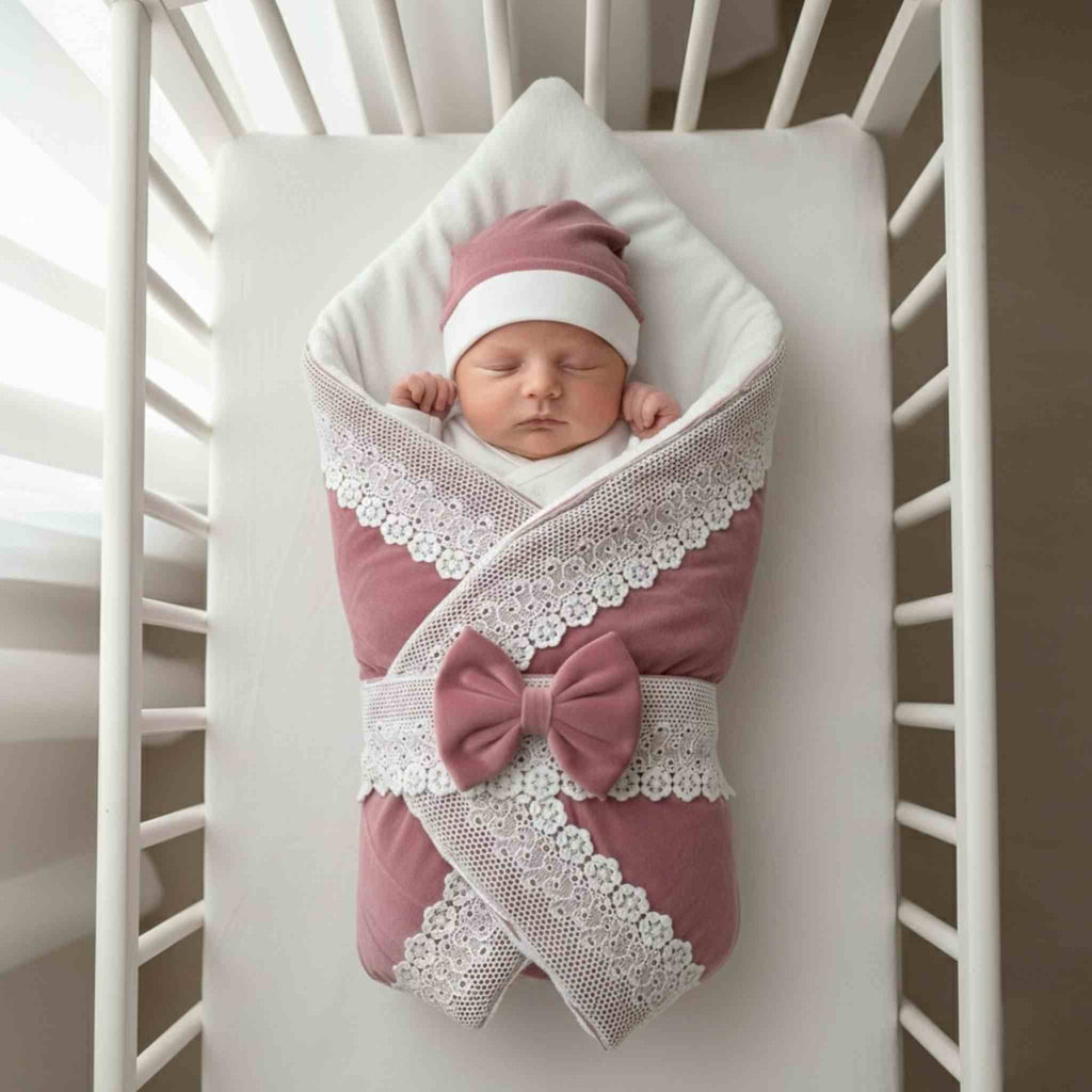 Plum Velvet Lace Snuggle Drape Set