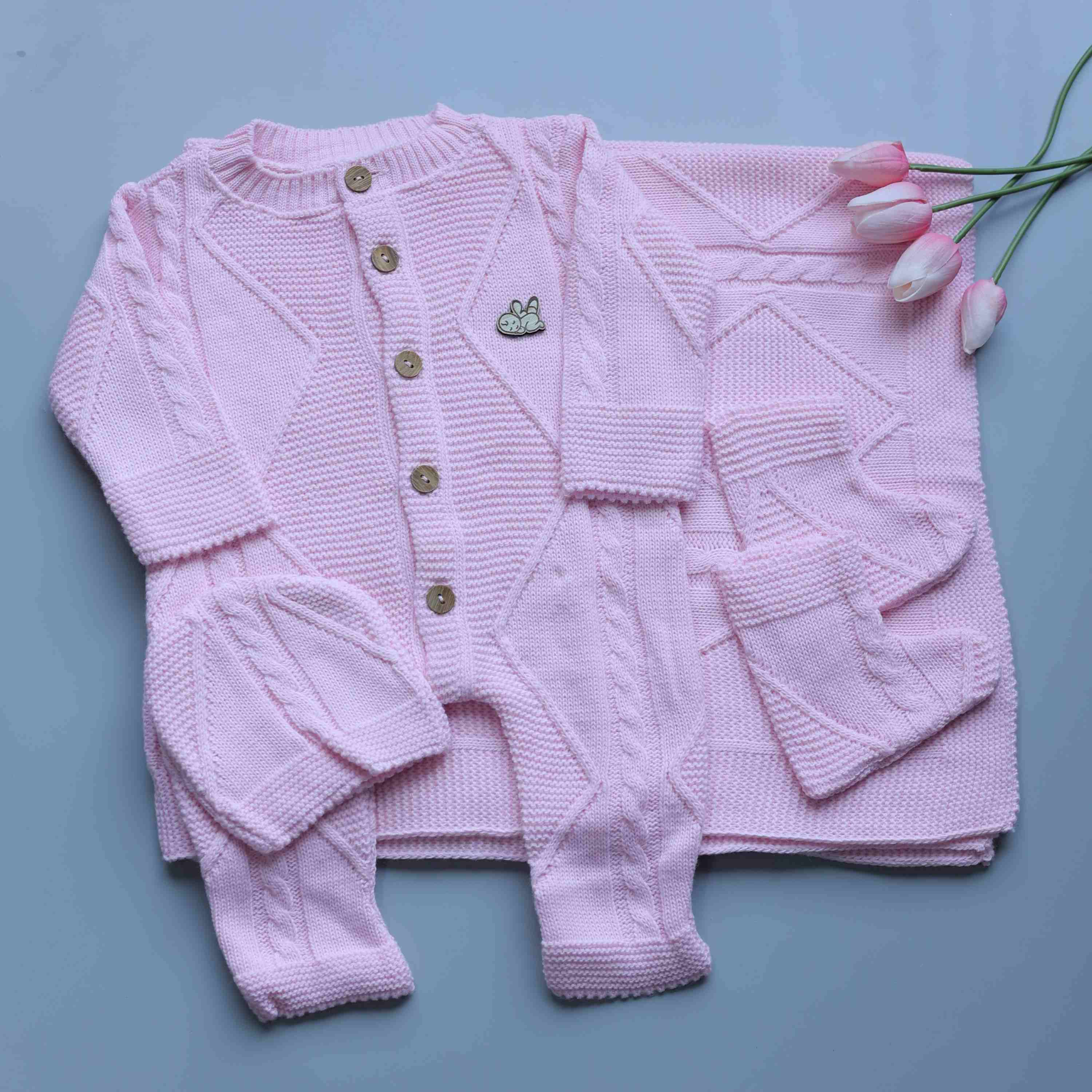 Blush Whispers Knitted Winter Set