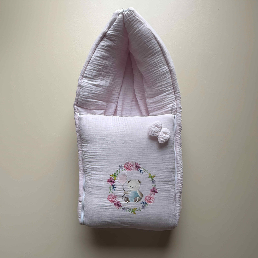 Blossom Bear Muslin Sleeping Bag.