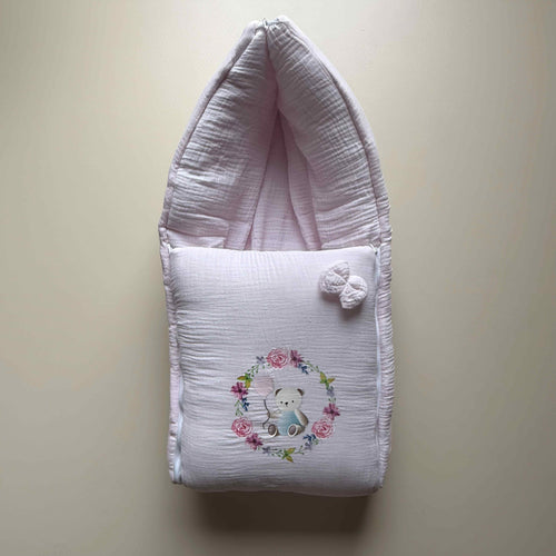 Blossom Bear Muslin Sleeping Bag.