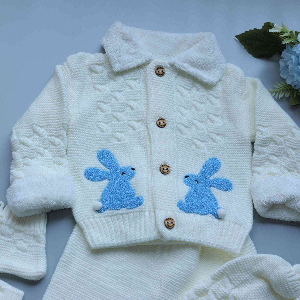Blue Bunny Woolen Baby Set