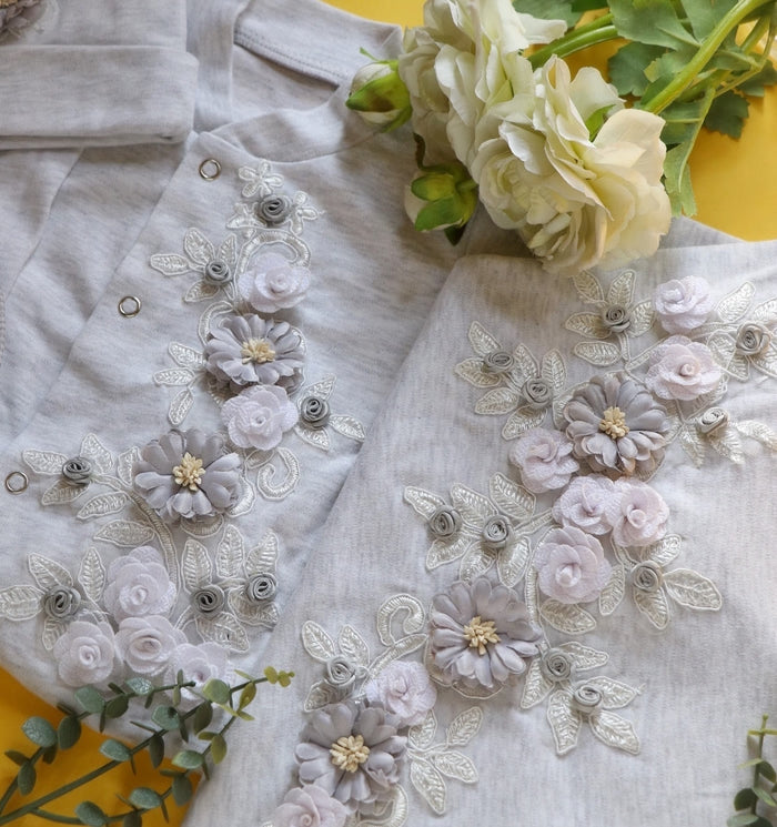 Pearly Bloom Romper Set