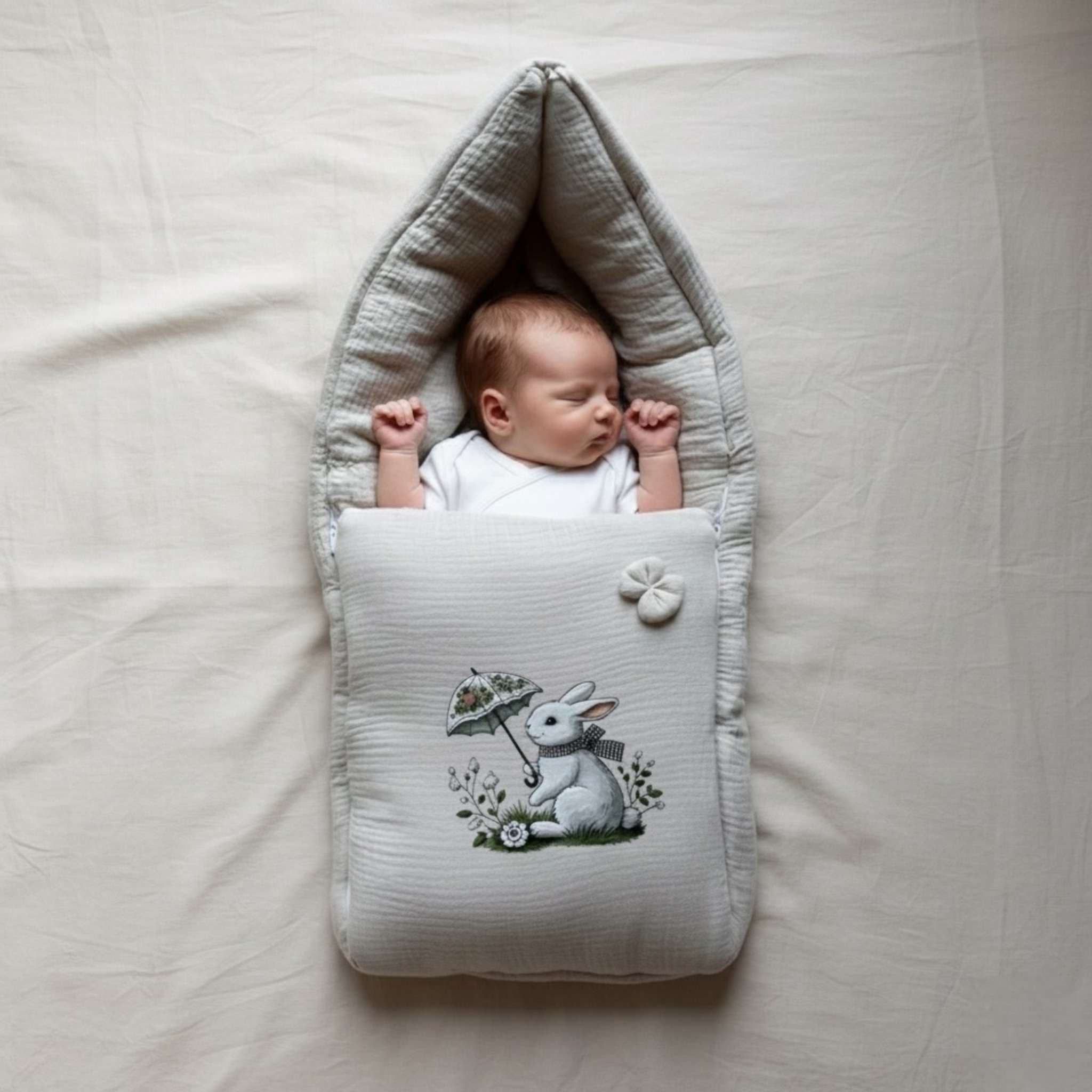 Bunny Beige Garden Muslin Sleeping Bag