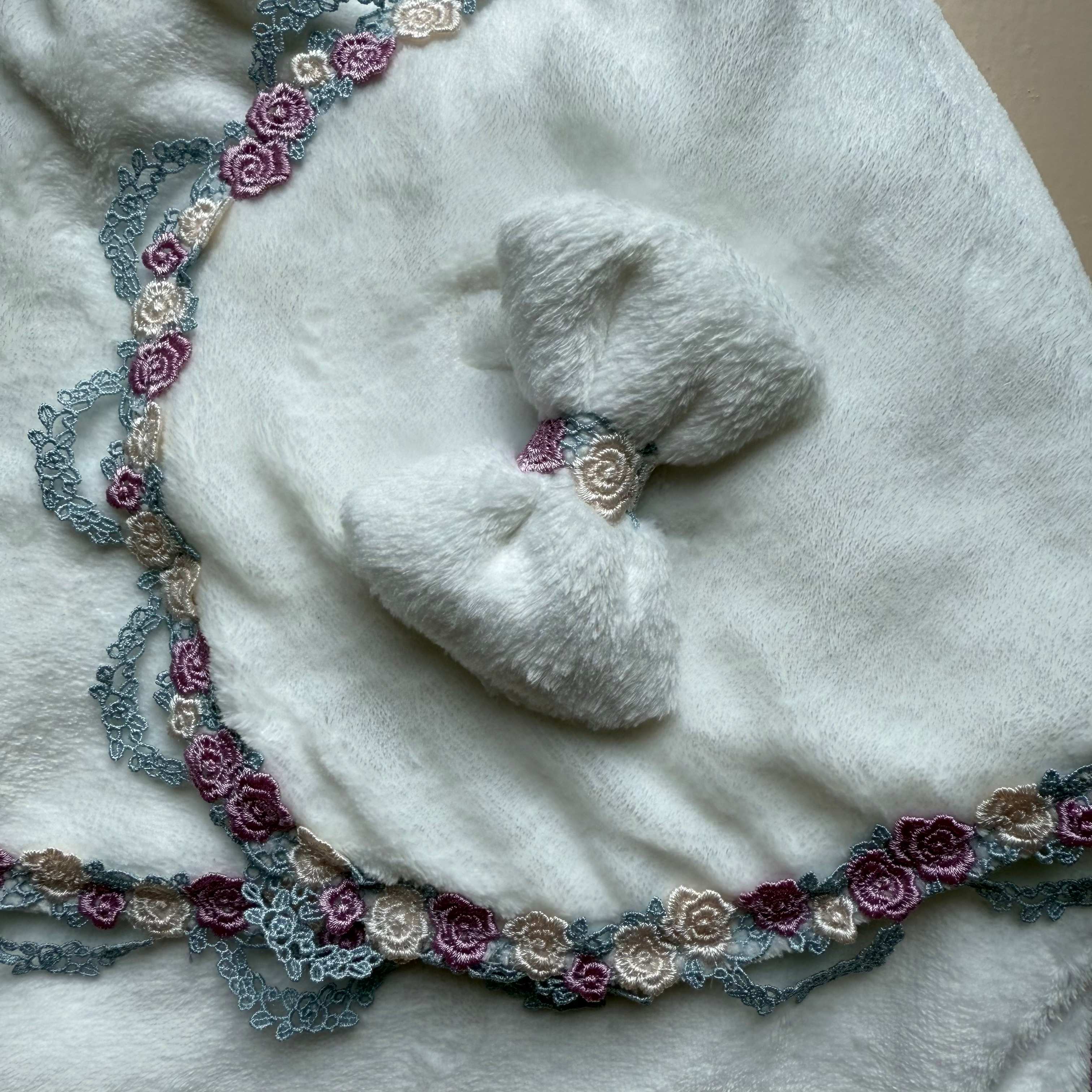 Ivory Lumière French Lace Swaddle Set