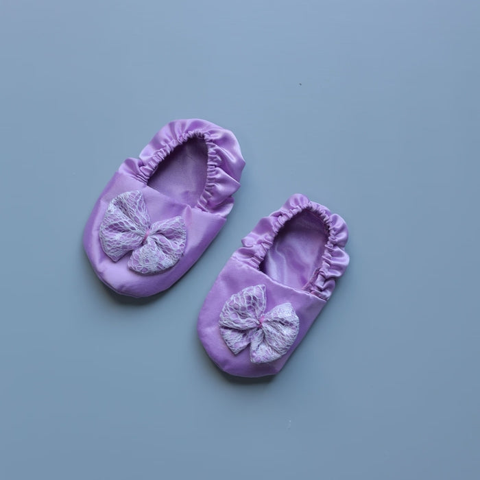 Lilac Glow Baby Romper and Turban Set