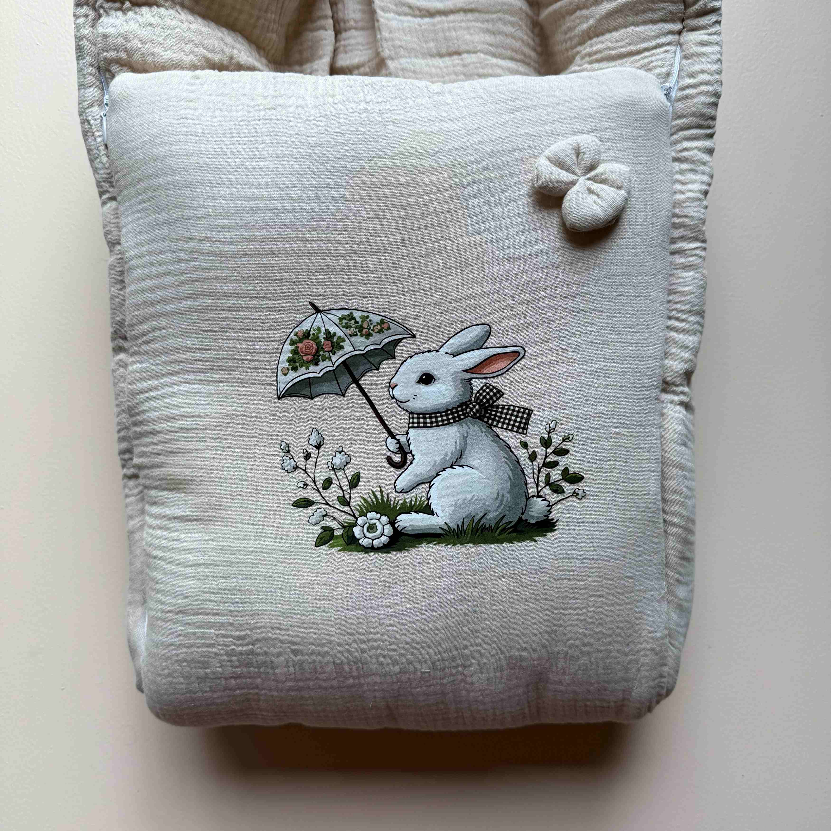 Bunny Beige Garden Muslin Sleeping Bag