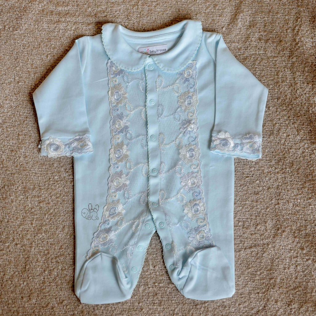 Ocean Breeze Lace Romper Set