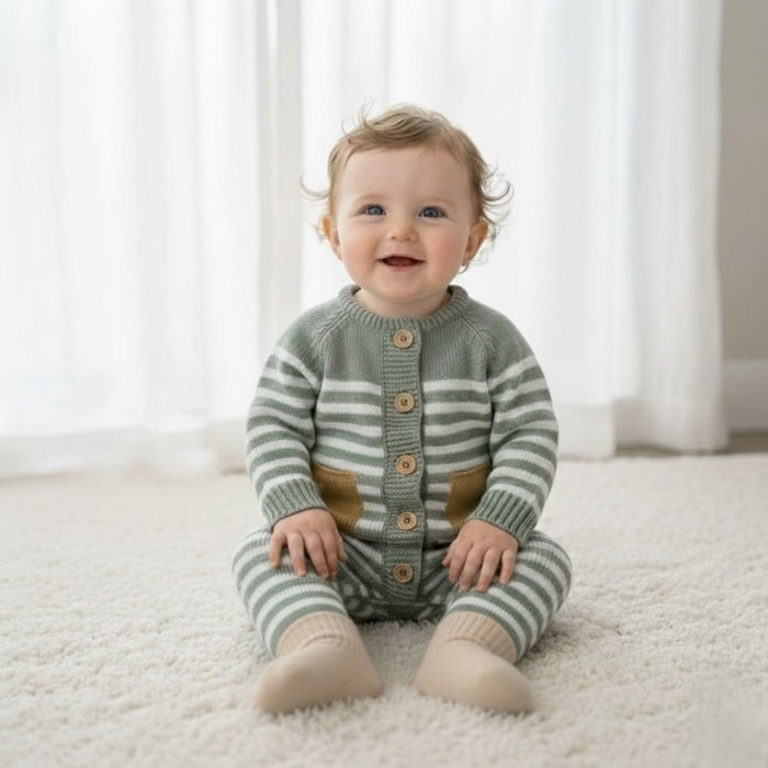 Moss and Honey Knitted Jumpsuit