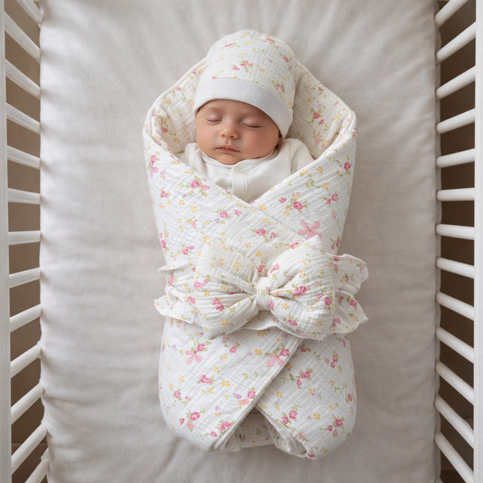 Blush Meadow Muslin Drape Set
