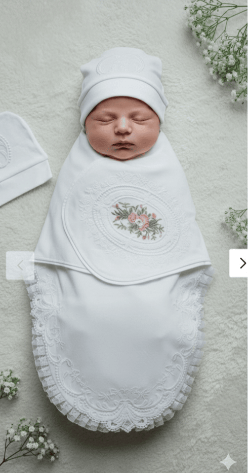 Ivory Lace Embrace Swaddle Wrap