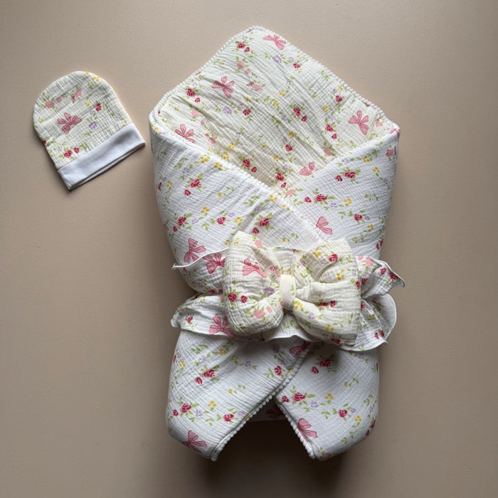 Blush Meadow Muslin Drape Set
